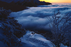 Giewont o zachodzie słońca